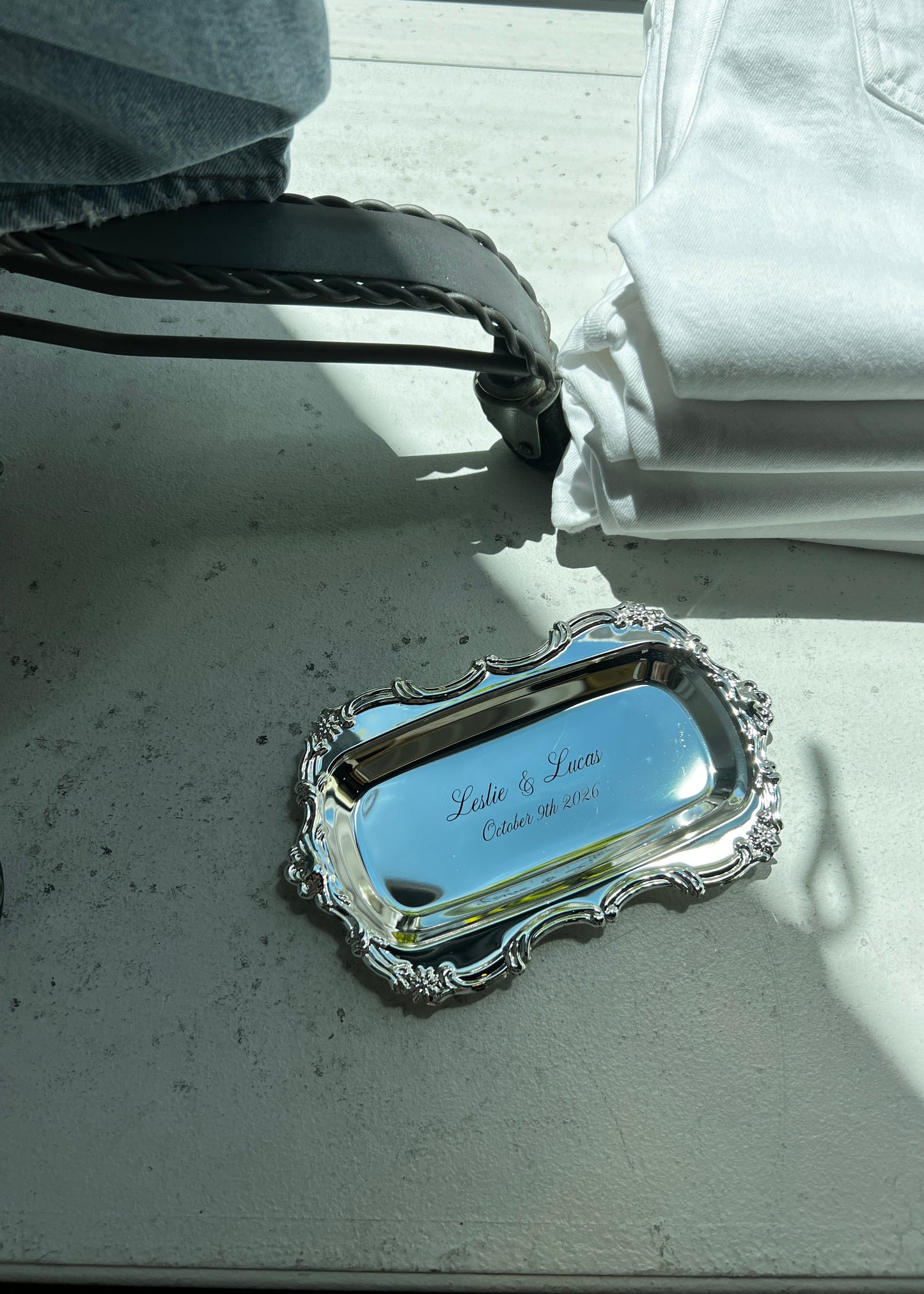 Custom Wedding Jewelry Tray